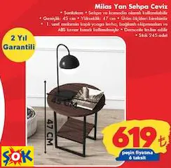 RUUM STORE MİLAS YAN SEHPA CEVİZ RUUM STORE MİLAS YAN SEHPA CEVİZ
